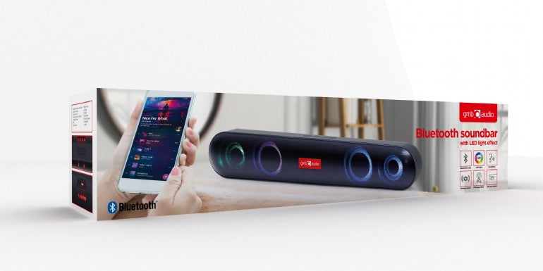 Gembird | Bluetooth soundbar | SPKBT-BAR400L | Bluetooth | Wireless connection | Portable | Black