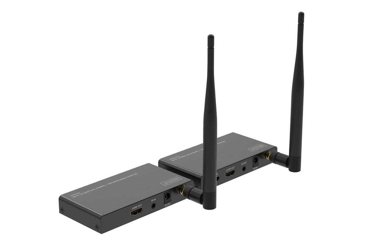 Digitus Wireless HDMI Extender/Splitter Set (100m, 1x4) | DS-55346 | Black