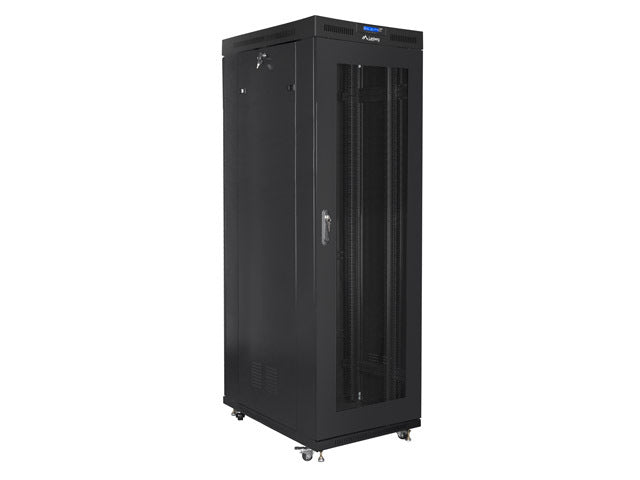 Lanberg | Rack cabinet 19" free-standing 37U/800x1000 (flat pack) with glass door lCD V2 | FF01-8037-23BL | Black