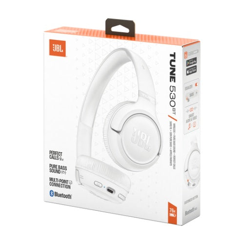JBL Tune 530BT Belaidės ausinės, Bluetooth, White