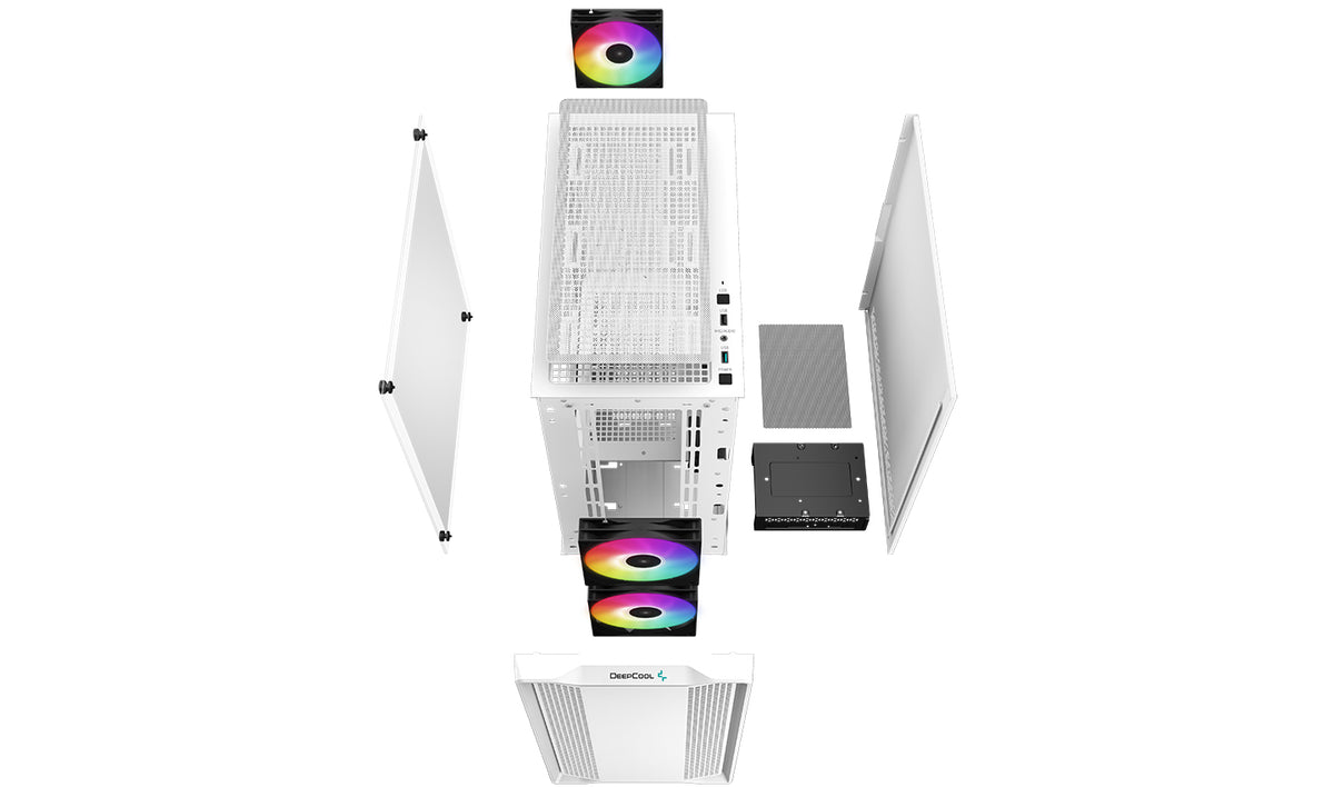 Deepcool | ARGB Micro-ATX CASE | CC360 | Mini-ITX / Micro-ATX | ATX PS2 (maximum length: 160mm) | White