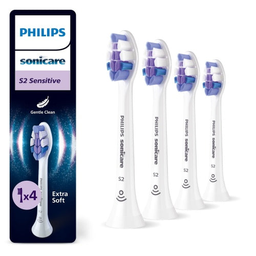 Philips | Replacement brush heads | HX6054/87 Sonicare Sensitive | Heads | For adults | Number of brush heads included 4 | White