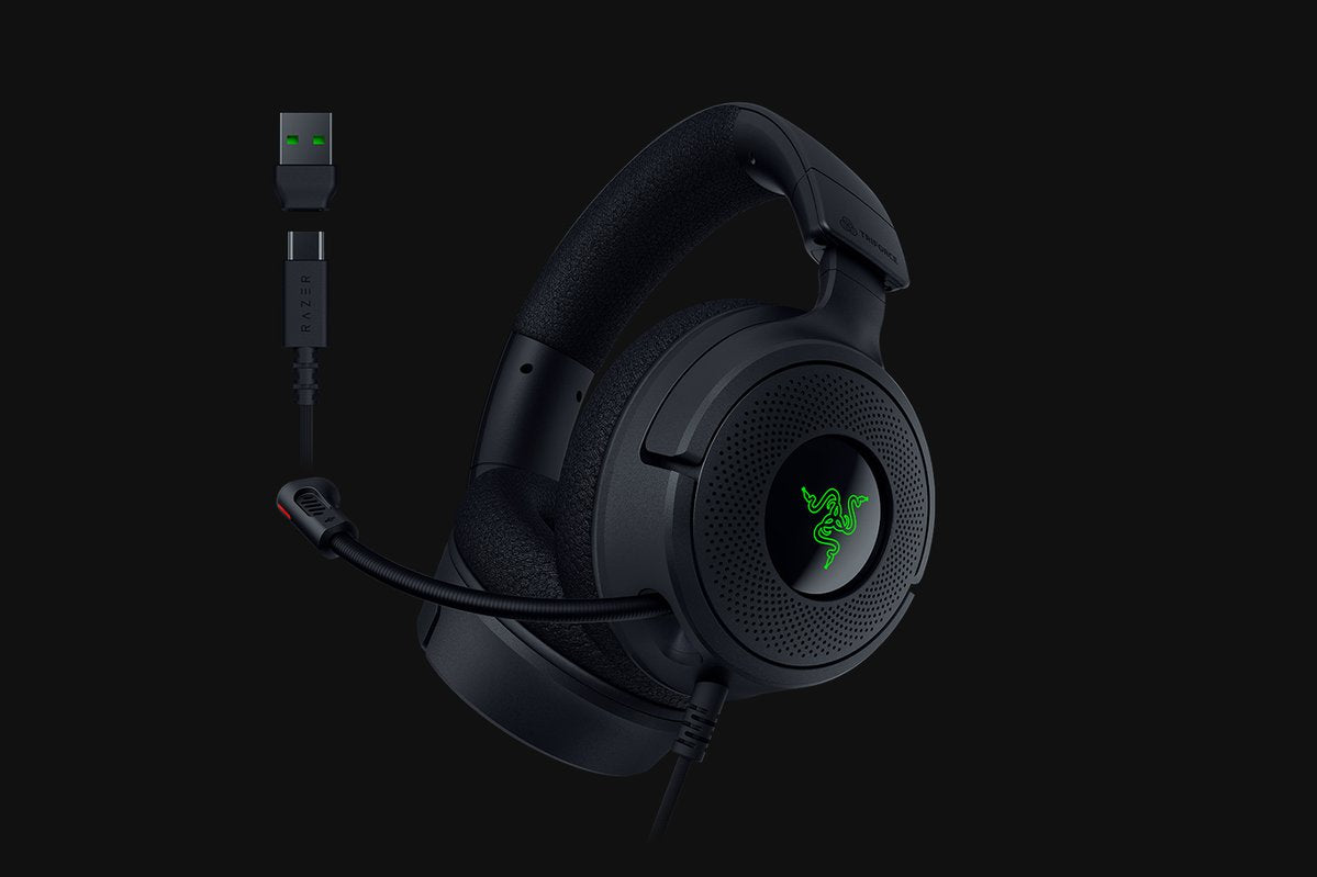 Razer Kraken V4 X Laidinės žaidimų ausinės, Juoda