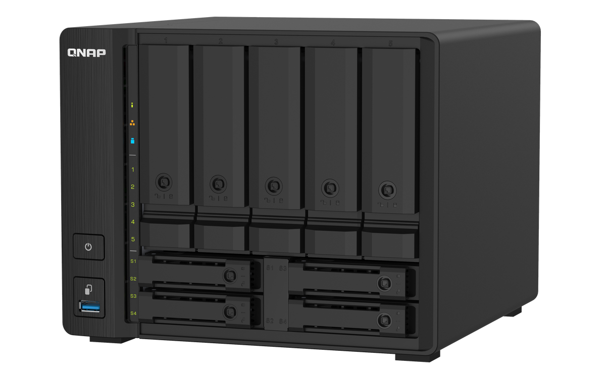 QNAP | 9-Bay QTS NAS | TS-932PX-4G | Up to 9 HDD/SSD Hot-Swap | AnnapurnaLabs Alpine | AL324 ARM Cortex-A57 Quad-Core | Processor frequency 1.7 GHz | 4 GB | DDR4