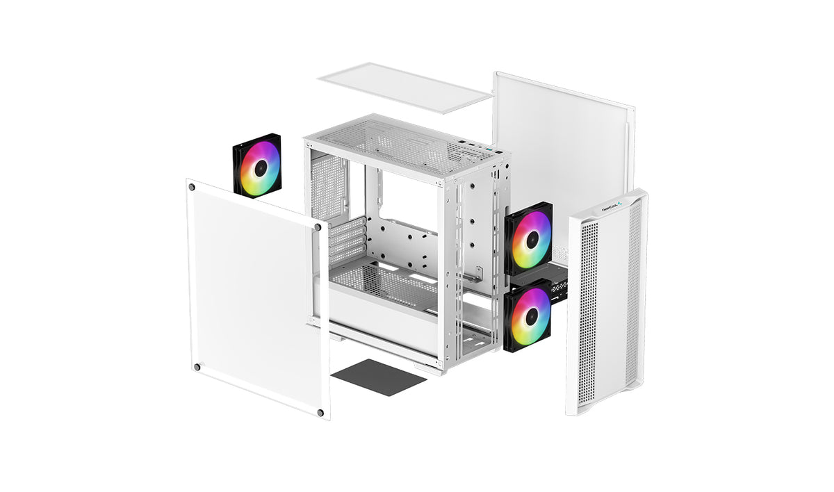 Deepcool | ARGB Micro-ATX CASE | CC360 | Mini-ITX / Micro-ATX | ATX PS2 (maximum length: 160mm) | White