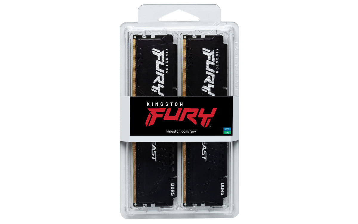 Kingston KF560C30BBEK2-64 64GB 6000MT/s DDR5 CL30 DIMM (Kit of 2) FURY Beast Black EXPO | Kingston