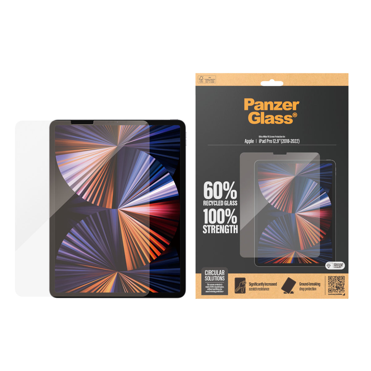 PanzerGlass Ultra-Wide Fit | 2845 | 12.9 " | Screen protector | Transparent