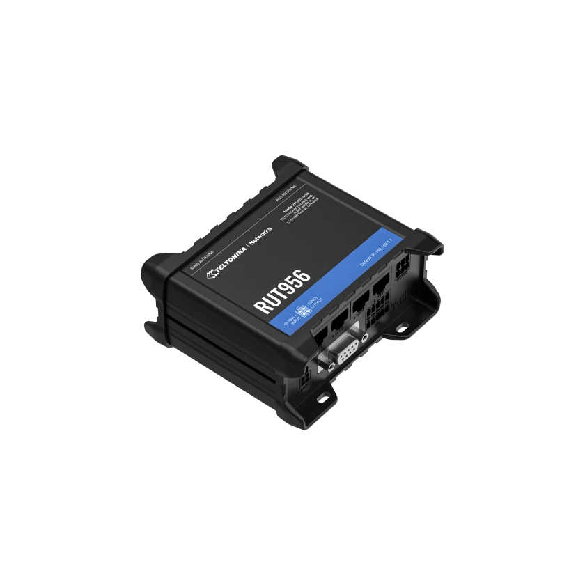 Teltonika | Industrial Router | RUT956 | 802.11n | 10/100 Mbit/s | Ethernet LAN (RJ-45) ports 4 | Mesh Support No | MU-MiMO No | 2G/3G/4G | Antenna type 2 x SMA for LTE, 2 x RP-SMA for WiFi, 1 x SMA for GNSS | 1x USB 2.0
