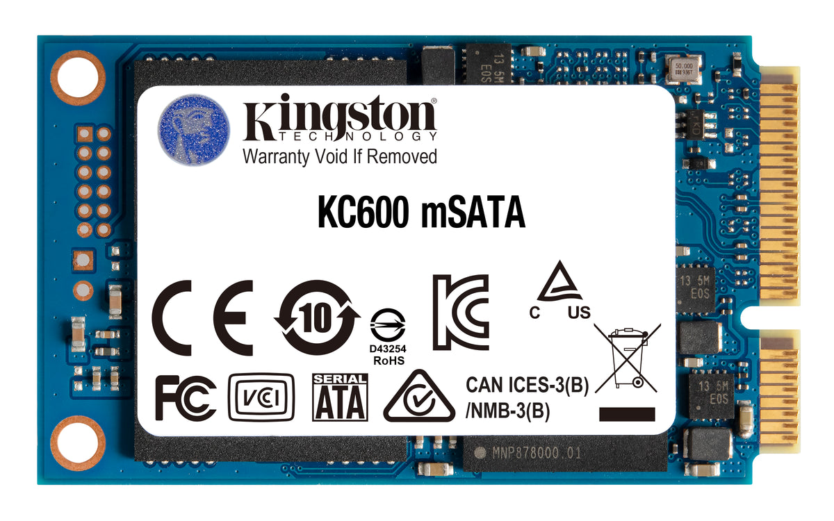 Kingston | KC600 | 512 GB | Solid-state drive interface mSATA | Read speed 550 MB/s | Write speed 520 MB/s