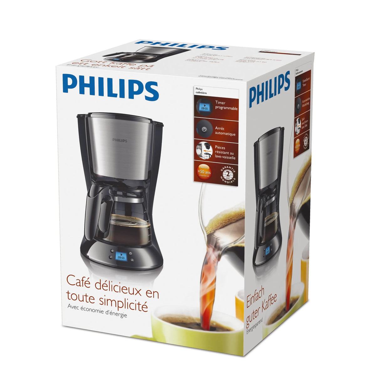 Philips | HD7459/20 | Drip | 1000 W | Stainless steel/Black