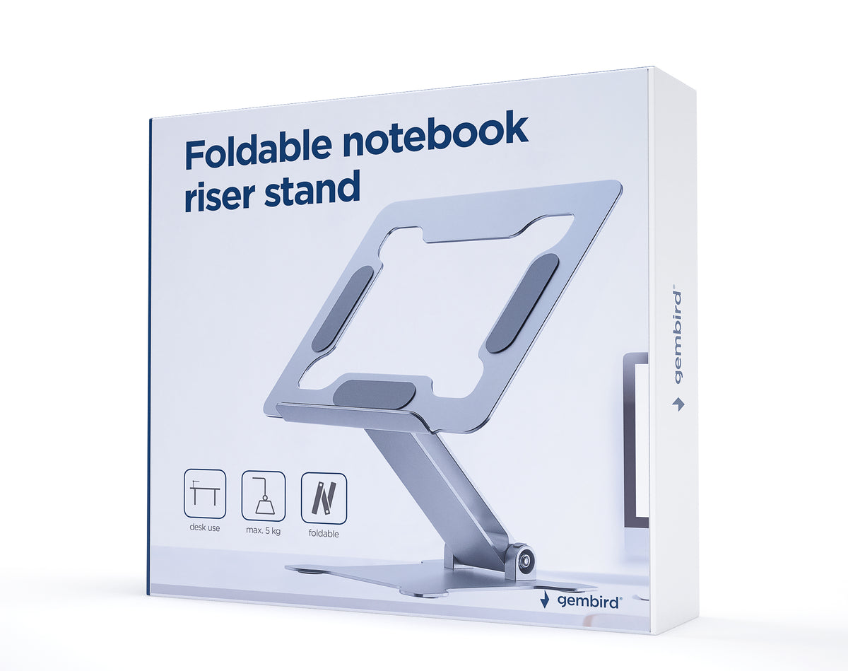 Gembird Foldable notebook riser stand | NBS-D1-03 | Silver