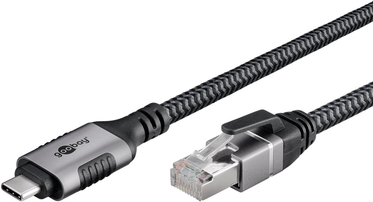Goobay | USB-A 3.1 to RJ45 Ethernet Cable, 1 m | 70696 | Black