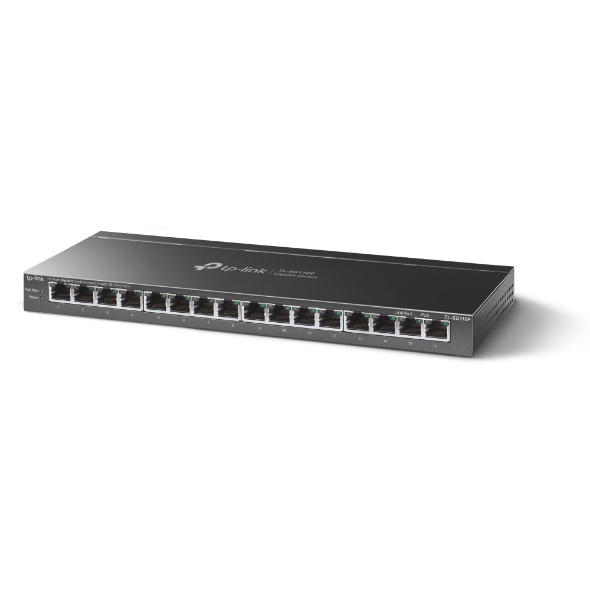 TP-LINK TL-SG116P 16-Port Gigabit Desktop Switch with 16-Port PoE+ | TP-LINK | 16-Port Gigabit Desktop Switch | TL-SG116P | Unmanaged | Desktop