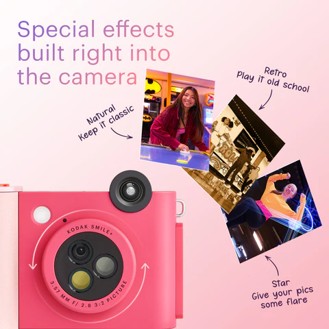 Kodak SMILE+ Momentinis fotoaparatas, 2x3'', Fuchsia