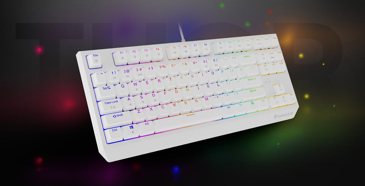 Genesis | THOR 230 | Mechanical Gaming Keyboard | Wired | US | Outemu Brown | White
