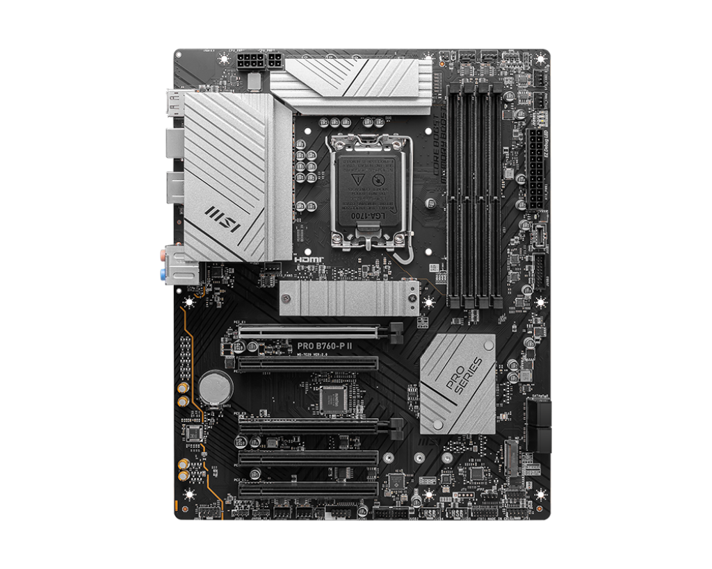 MSI | PRO B760-P II | Processor family Intel | Processor socket LGA1700 | DDR5 | Number of SATA connectors 4