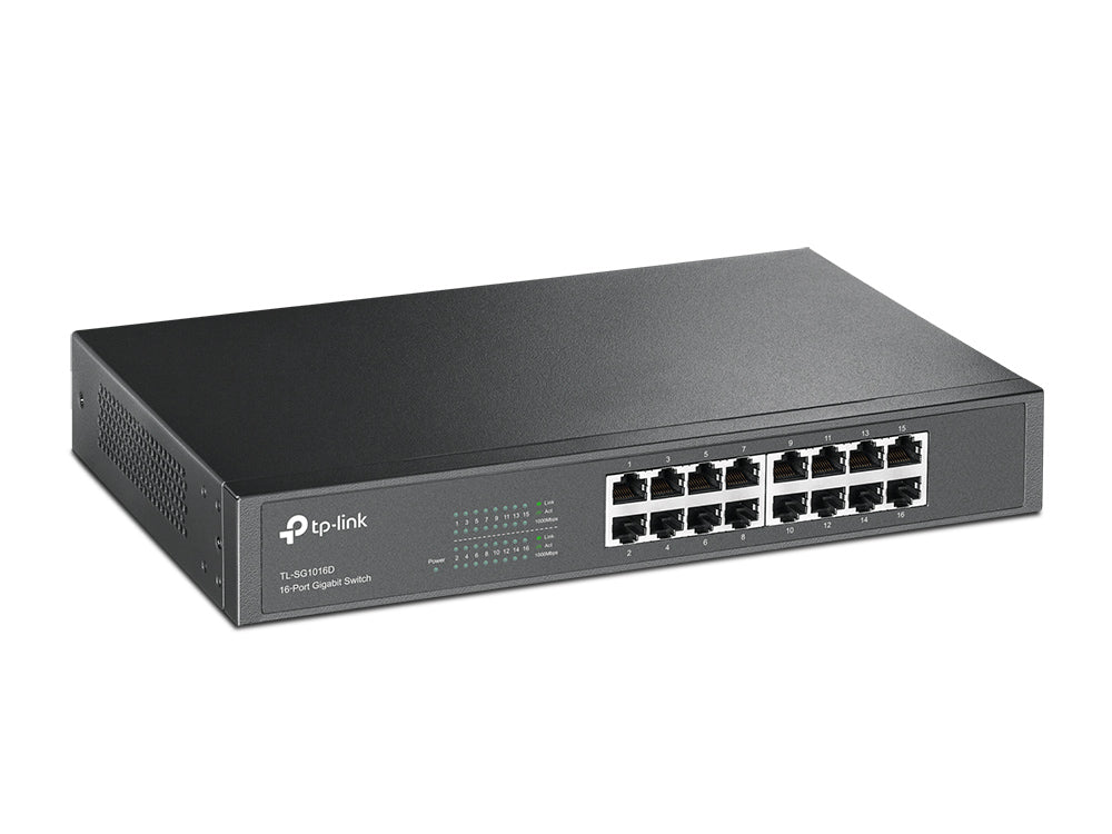 TP-LINK | 16-Port Gigabit Switch | TL-SG1016D | Unmanaged | Desktop/Rackmountable