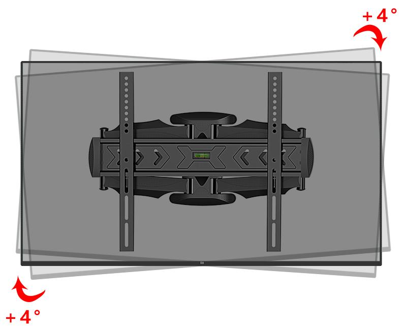 Gembird | Wall mount | WM-58ST-01 | Tilt, swivel, rotate | 32-58 " | Maximum weight (capacity) 36.4 kg | Black