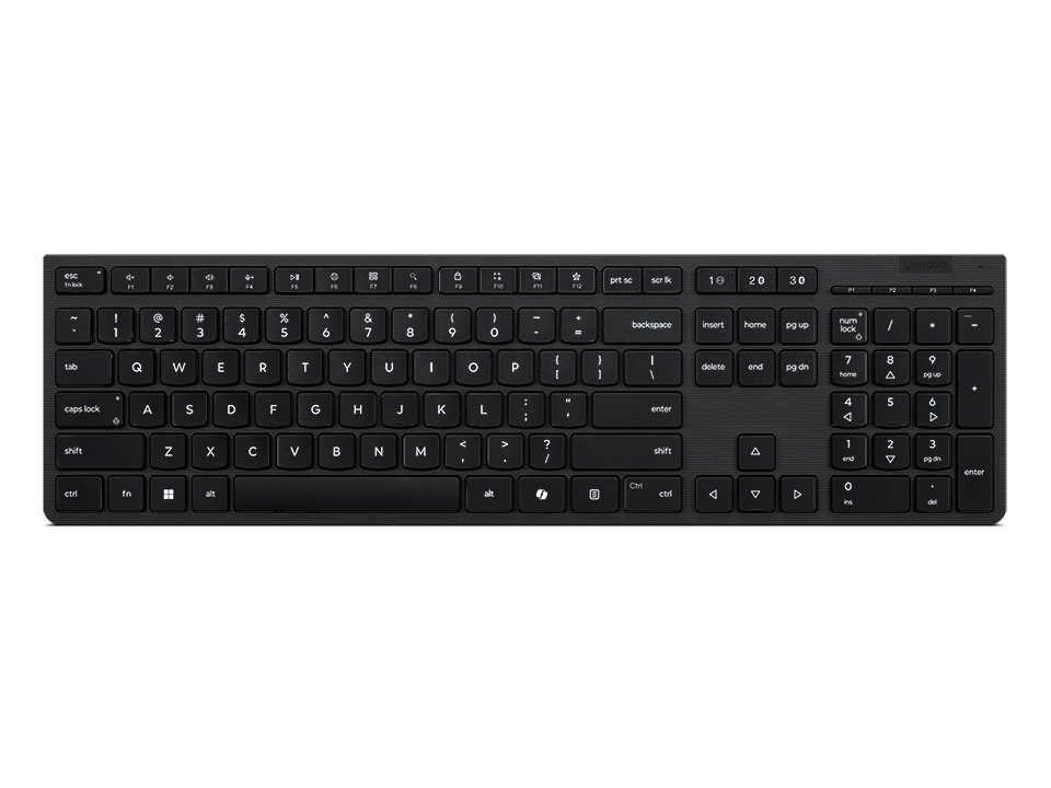 Lenovo Professional Wireless Rechargeable Keyboard AI | Keyboard | Wireless | Bluetooth | Estonian | Grey