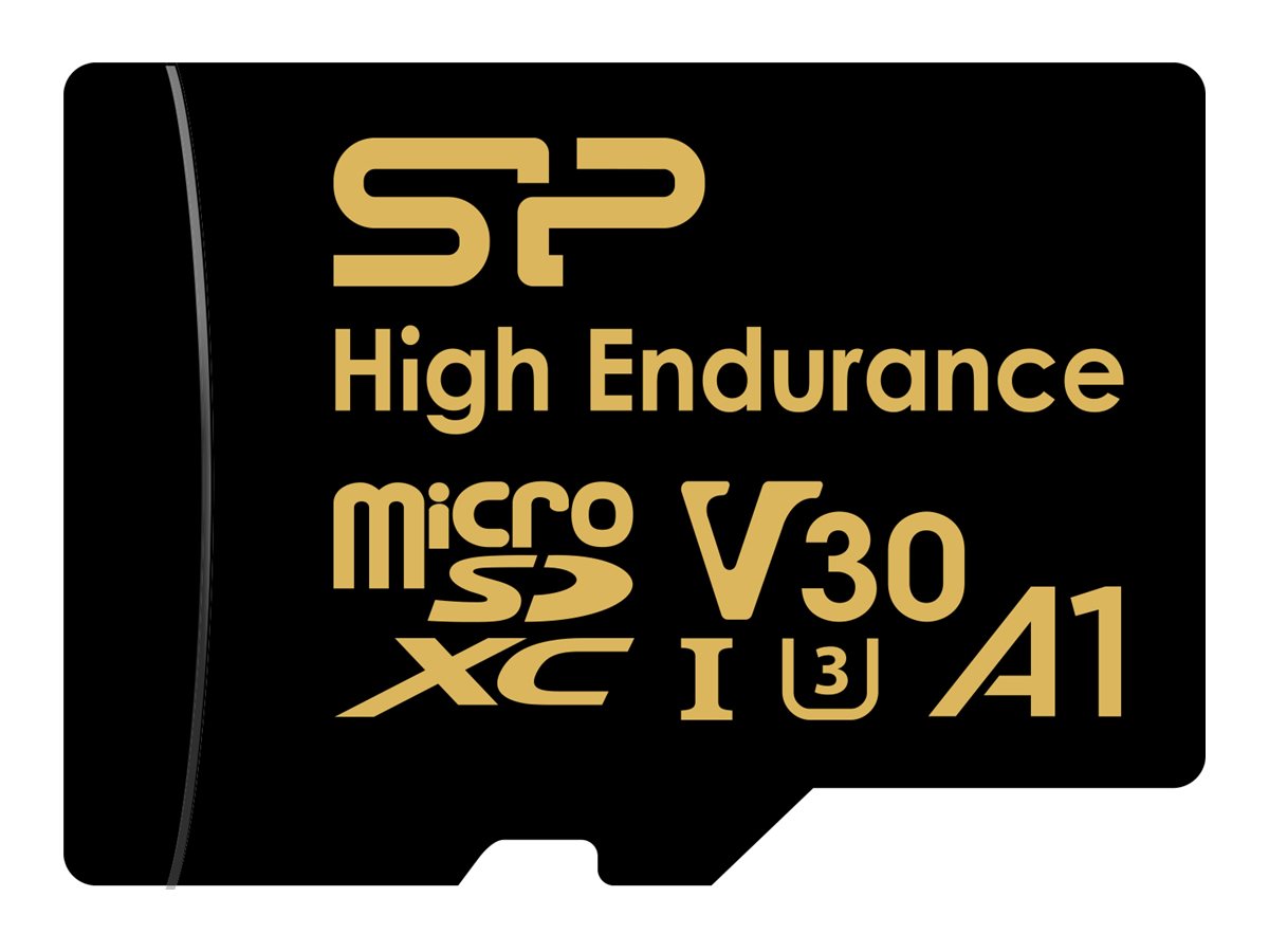 Silicon Power Flash memory card | Golden Series High Endurance | 64 GB | Flash memory class A1, V30, UHS-I U3 | microSDXC