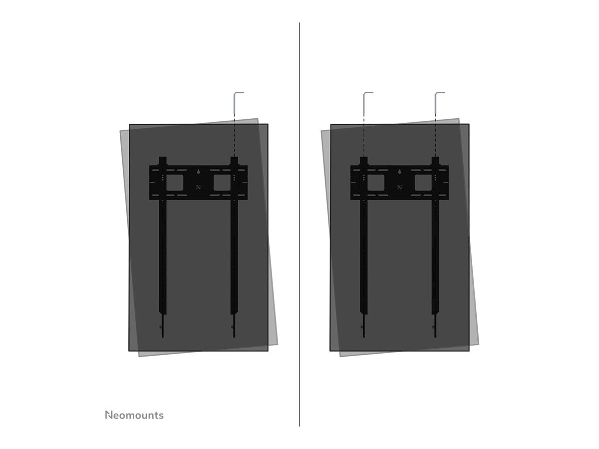 Neomounts Wall mount | WL30-750BL18P Heavy duty wall mount | Adjustable Height | 50-98 " | Maximum weight (capacity) 100 kg | Black