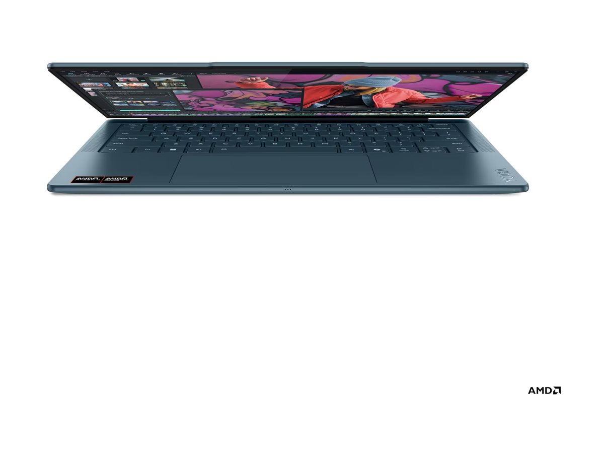 Lenovo- Yoga Slim 7 14AKP10 AMD | Tidal Teal | 14 " | OLED | WUXGA | 1920 x 1200 pixels | Glossy | AMD Ryzen AI 5 | 330 | 16 GB | Soldered LPDDR5X | Solid-state drive capacity 512 GB | AMD Radeon 820M Graphics | Windows 11 Home | 802.11be | Bluetooth vers