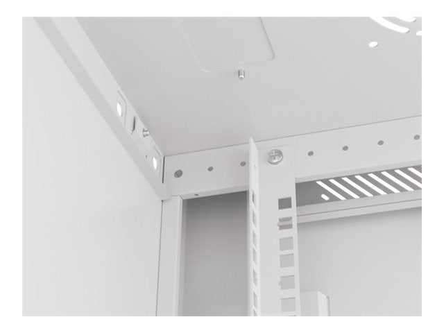 Lanberg | Rack cabinet 19" wall-mount 6U/600x450 for self-assembly with metal door (flat pack) | WF01-6406-00S | Grey