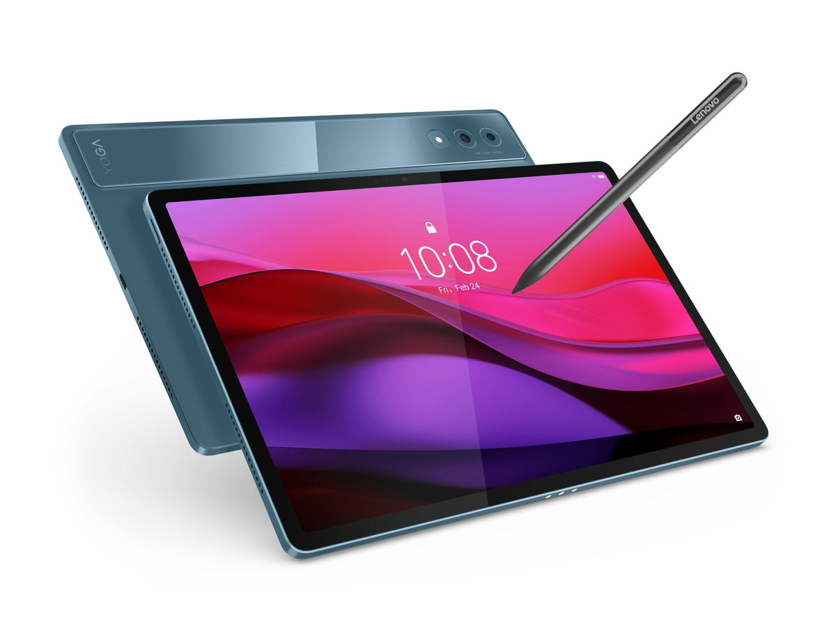 Lenovo | Yoga Tab Plus Wi-Fi (without power adapter) | ZAEG0018NL | 12.7 " | Tidal Teal | LTPS | 2944 x 1840 pixels | Qualcomm | Snapdragon 8 Gen 3 Mobile Platform | 16 GB | Soldered LPDDR5x | 256 GB | Wi-Fi | Front camera | 13 MP | Rear camera | 13 MP |