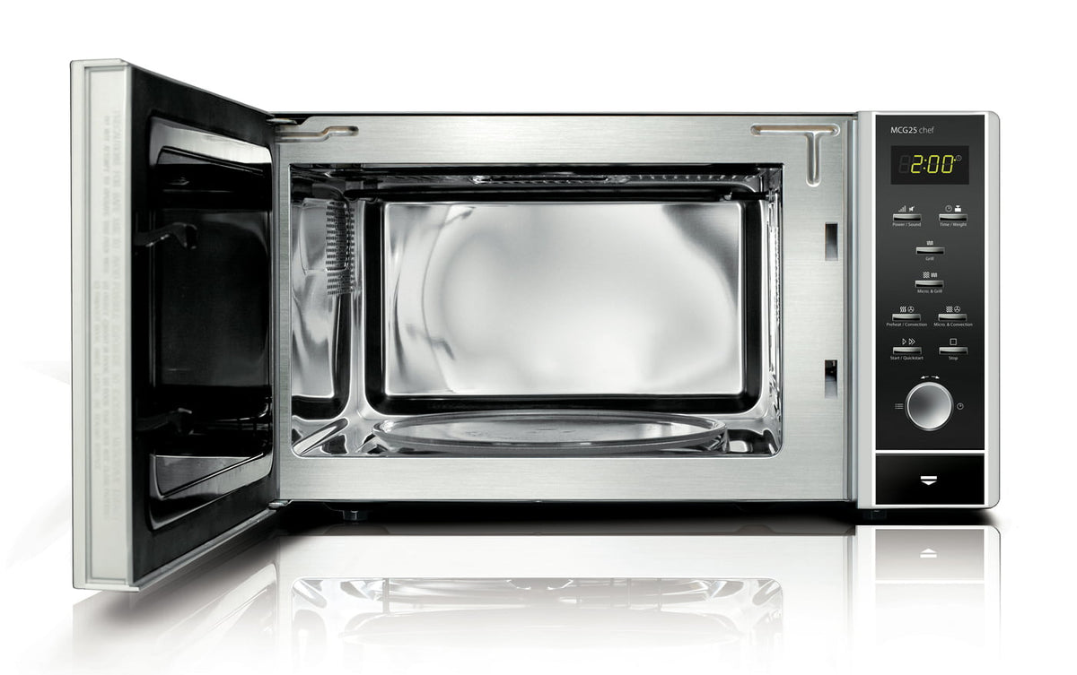 Caso | Microwave Oven with Grill and Convection | MCG 25 Chef | Free standing | 900 W | Convection | 25 L | Grill | Stainless steel/Black