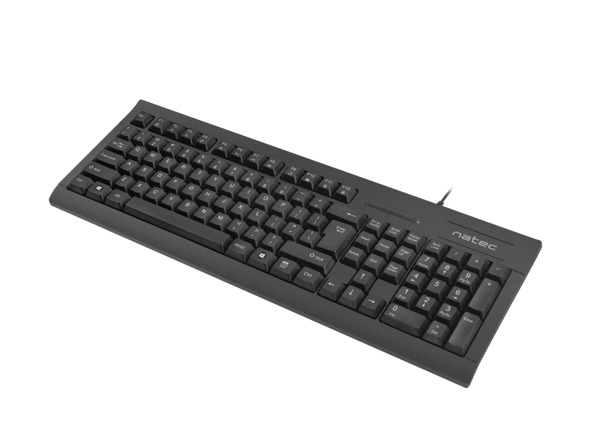 Natec | Moray | Keyboard with Smart ID card reader | Wired | US | Black