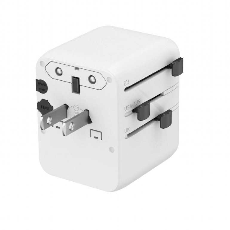 Gembird Universal travel power adapter | TPA-1A2C20-01-W | Travel Adapter | 20 W