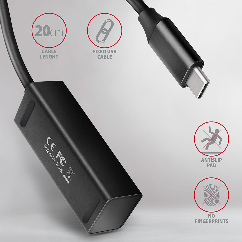 AXAGON SuperSpeed USB-C MINI Hub | HUE-M1C