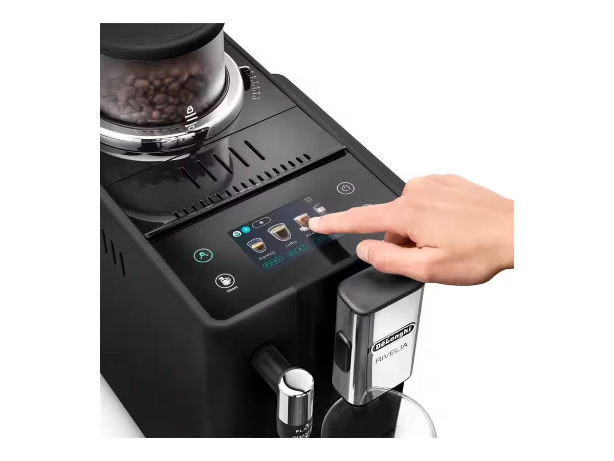 Delonghi Coffee Machine | EXAM 440.35.B RIVELIA | Pump pressure 19 bar | Built-in milk frother | Automatic | 1450 W | Onyx Black