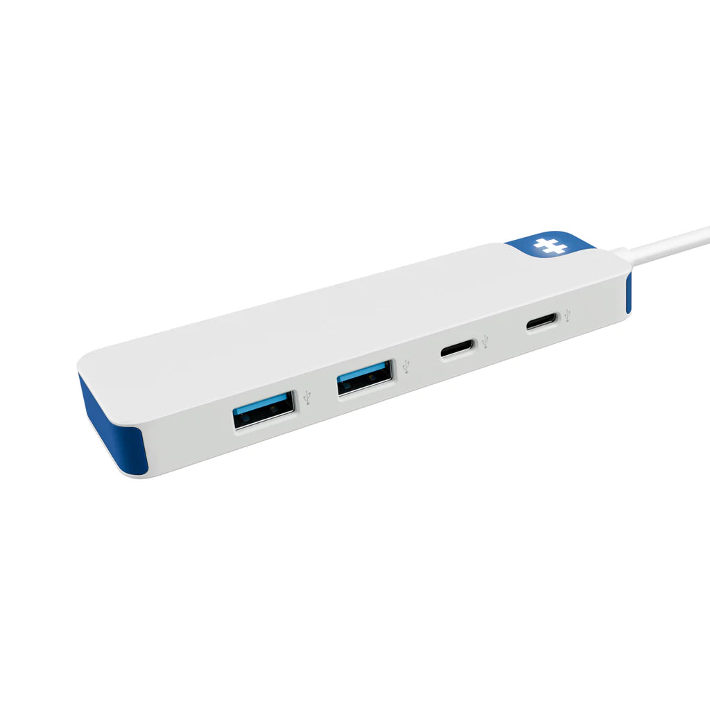 Hyper HyperDrive Flex 4 Port USB-C Combo Hub, White/Blue | HD5200BUGL