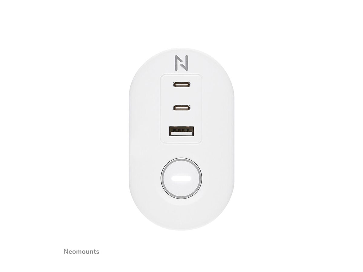 Neomounts | Desk socket with clamp and USB-C and USB-A ports - Quick charge | DS22-840WH6