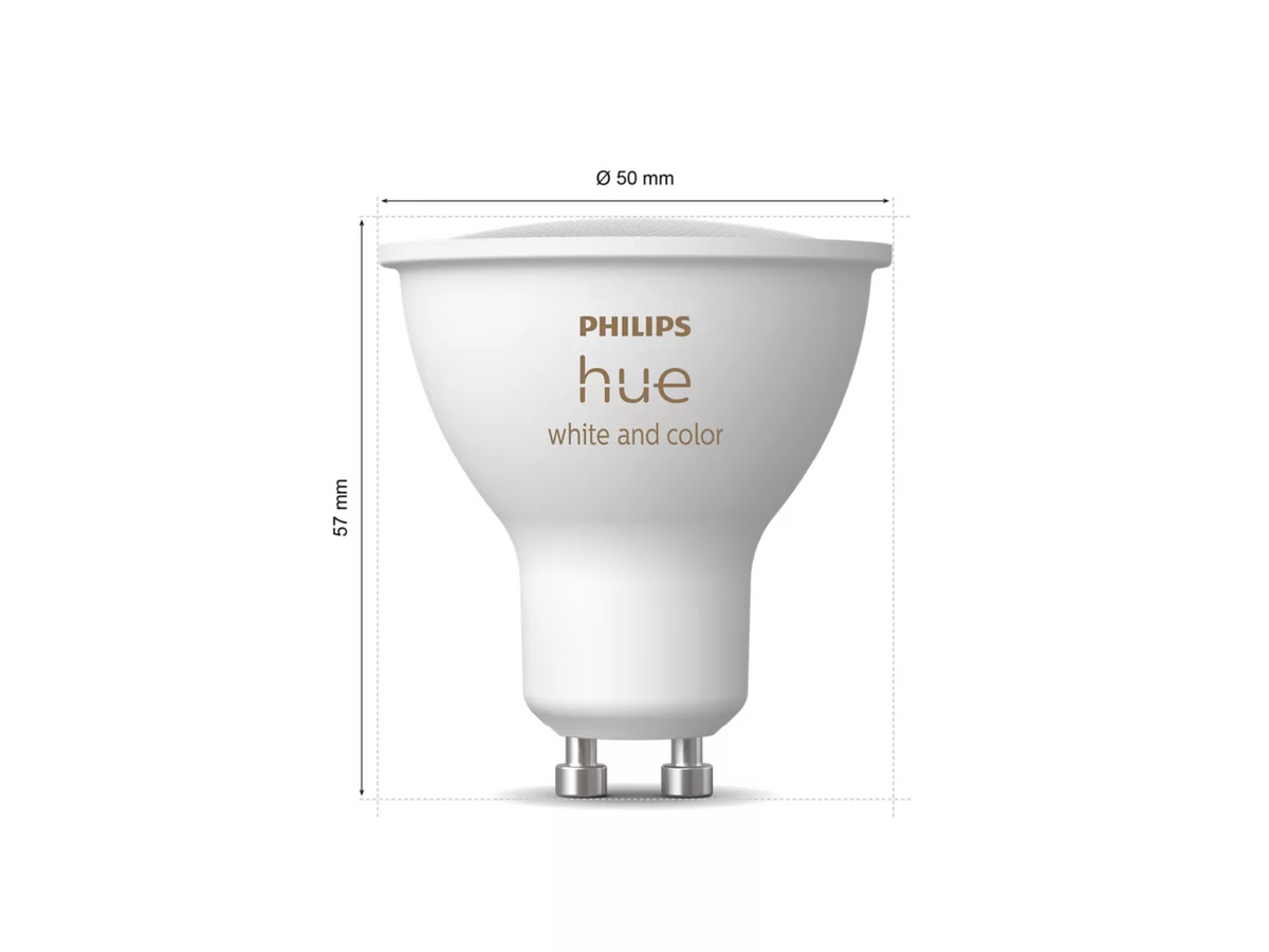 Philips Hue Starter set: 3 GU10 bulbs, dimmer switch, Hue Bridge Pro | GU10 | Zigbee, Wi-Fi, Bluetooth