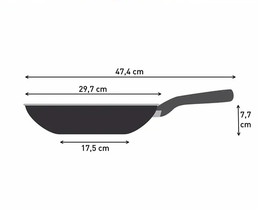 TEFAL Pan | C4261943 | Wok | Diameter 28 cm | Suitable for induction hob | Fixed handle