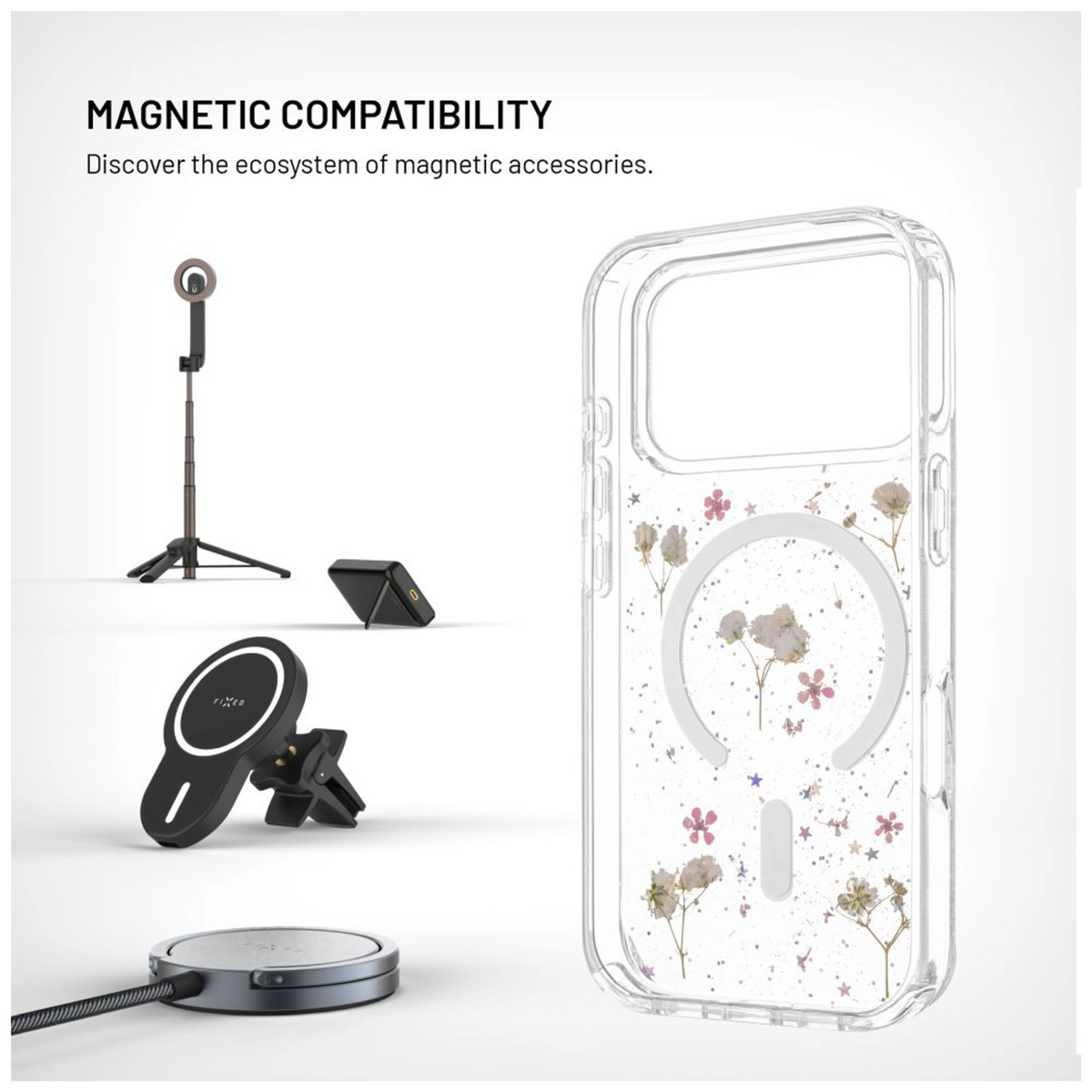 Fixed MagBloom | Back cover | Apple | iPhone 17 Pro | TPU | Blush Plum