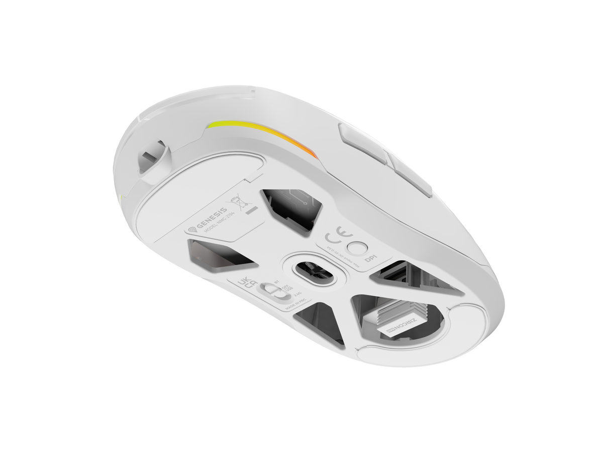 Genesis | Zircon 660 PRO | Gaming Mouse | Wireless/Wired | 2.4 GHz, Bluetooth, USB | White