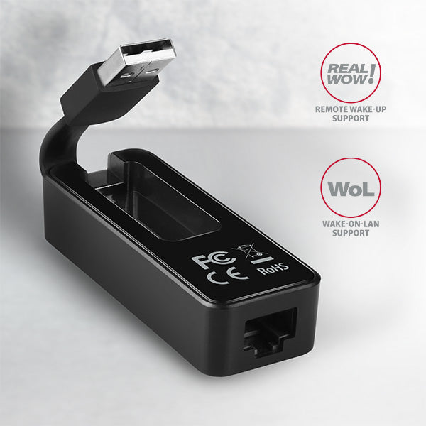 AXAGON ADE-XR USB 2.0 Ethernet 10/100 adapter with automatic installation
