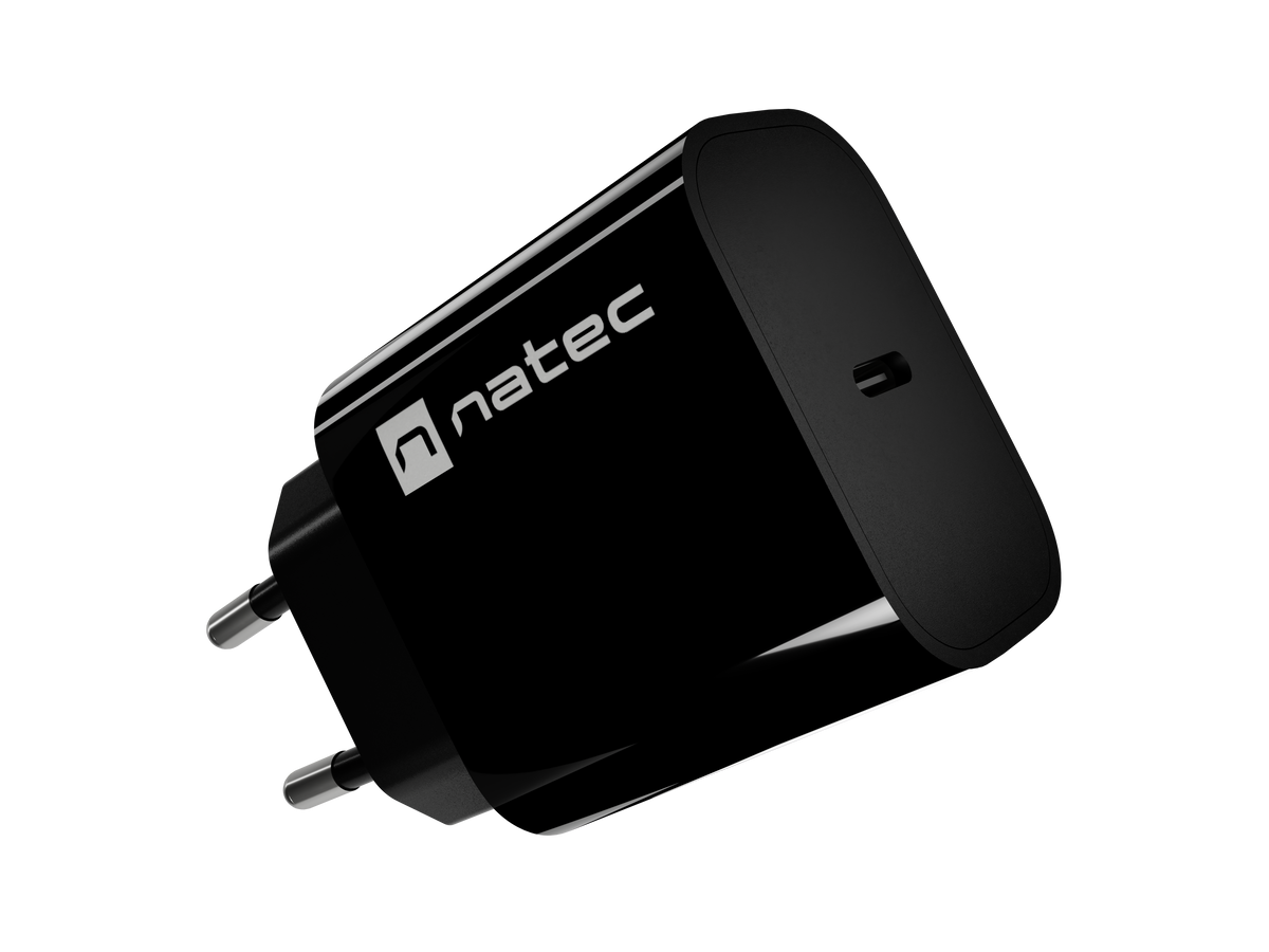 Natec Ribera USB Charger 1X USB-C 20W, Black