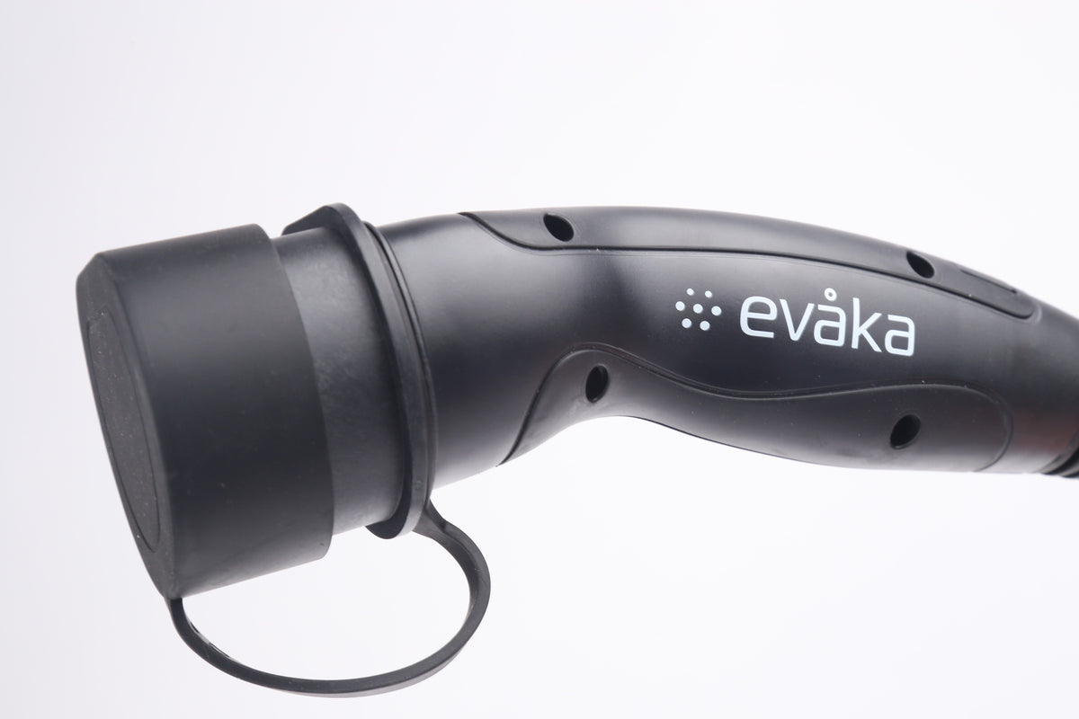 Evaka EV Charging Cable Type 2-Type 2, 22 kW, 32 A, 5 x 6 mm2, 1 x 0.5 mm2, 7 m | ITGAM3872 | Black