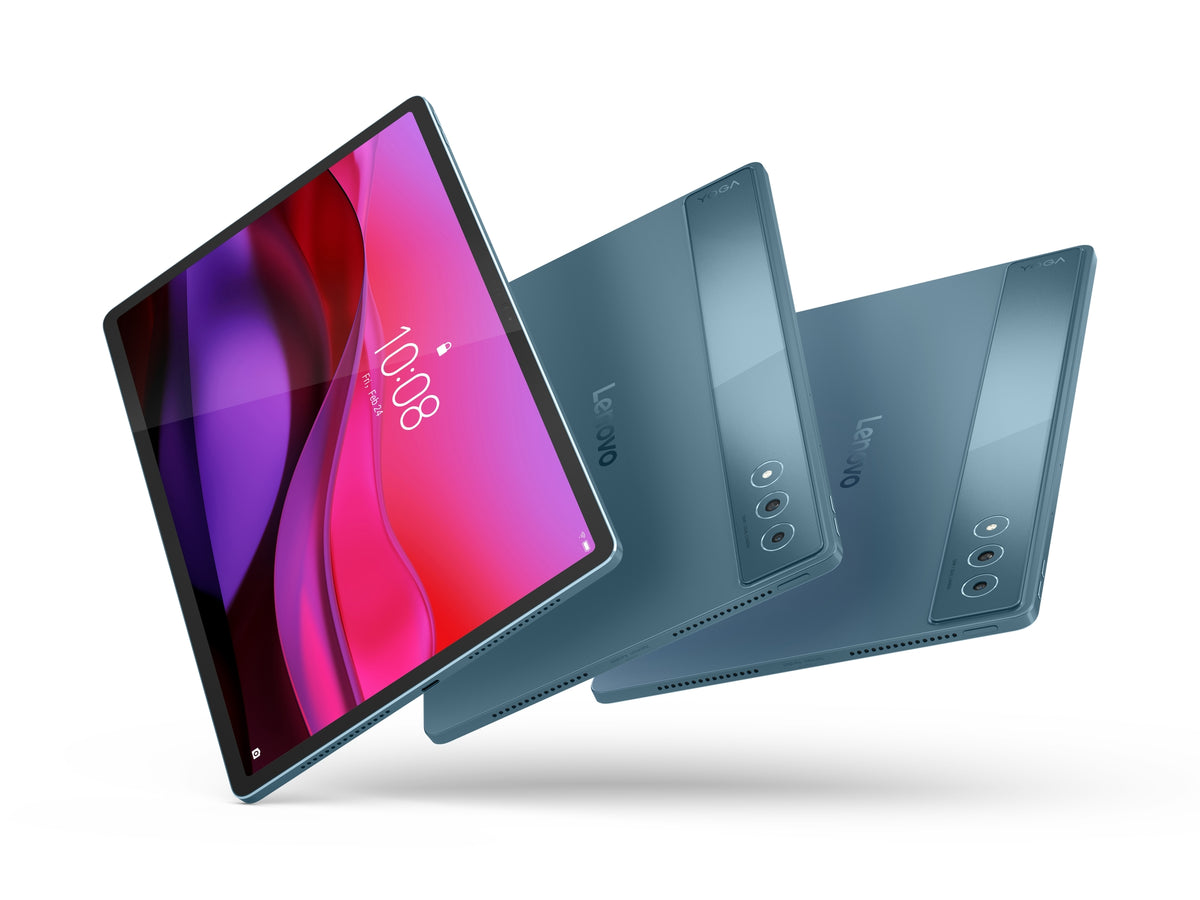 Lenovo | Yoga Tab Plus Wi-Fi (without power adapter) | ZAEG0018NL | 12.7 " | Tidal Teal | LTPS | 2944 x 1840 pixels | Qualcomm | Snapdragon 8 Gen 3 Mobile Platform | 16 GB | Soldered LPDDR5x | 256 GB | Wi-Fi | Front camera | 13 MP | Rear camera | 13 MP |
