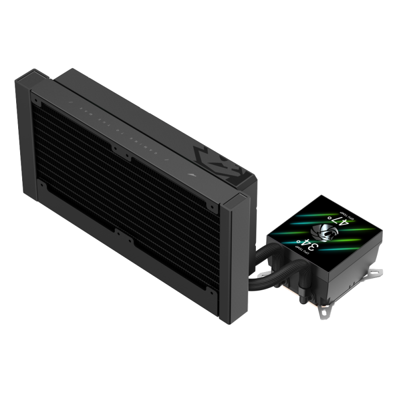 Gamemax CPU Liquid Cooler | GLACIER 240 LCD BK | Black