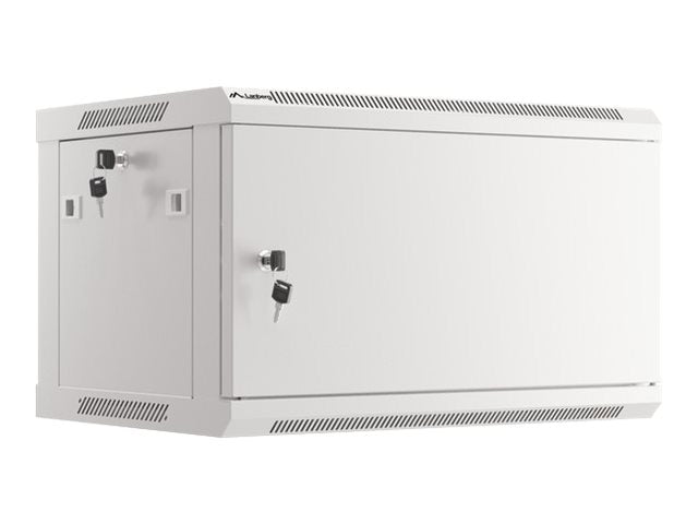 Lanberg | Rack cabinet 19" wall-mount 6U/600x450 for self-assembly with metal door (flat pack) | WF01-6406-00S | Grey