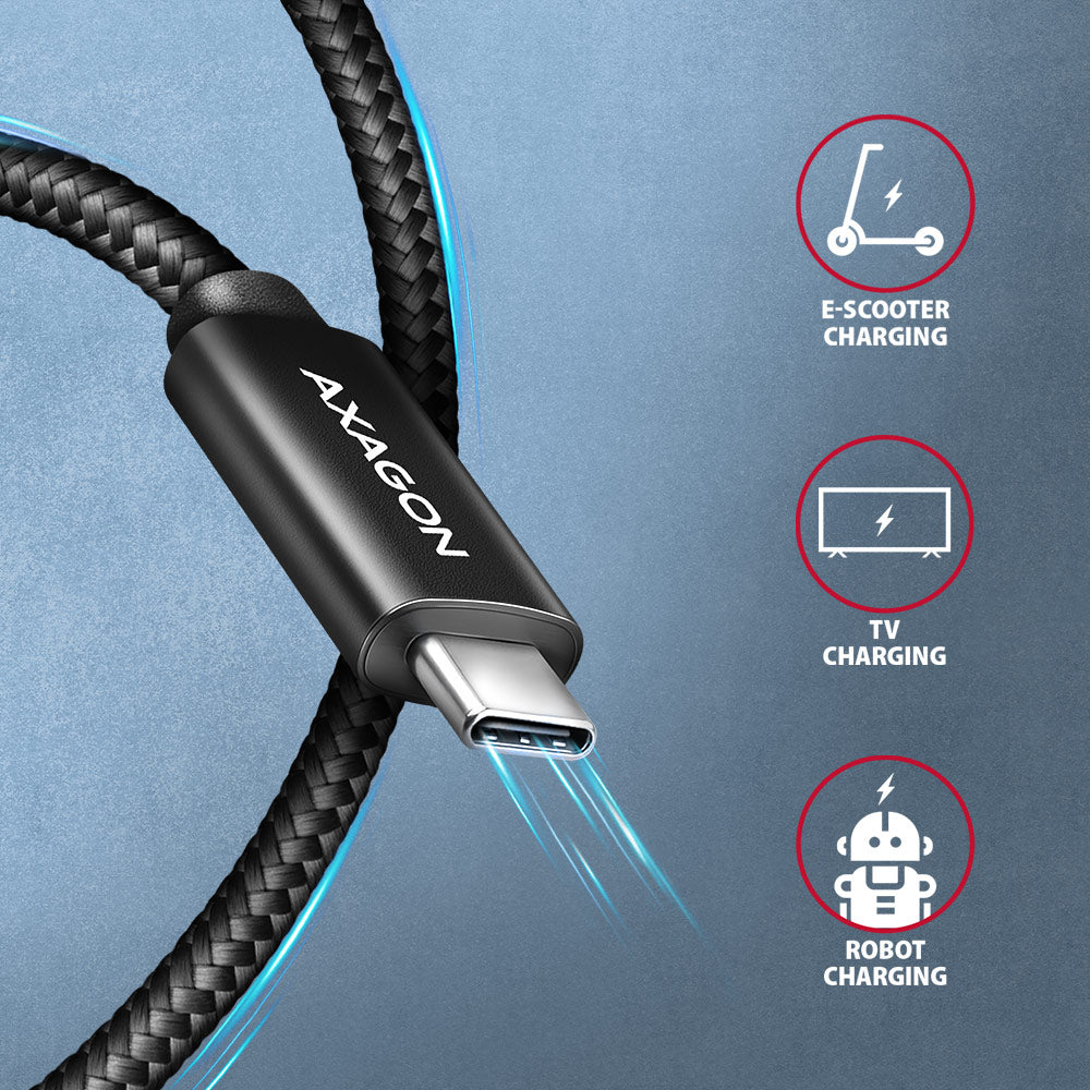 AXAGON | Data and charging USB 480Mbps cable, 2.5 m | BUCM2-CM25AB | USB-C to USB-C