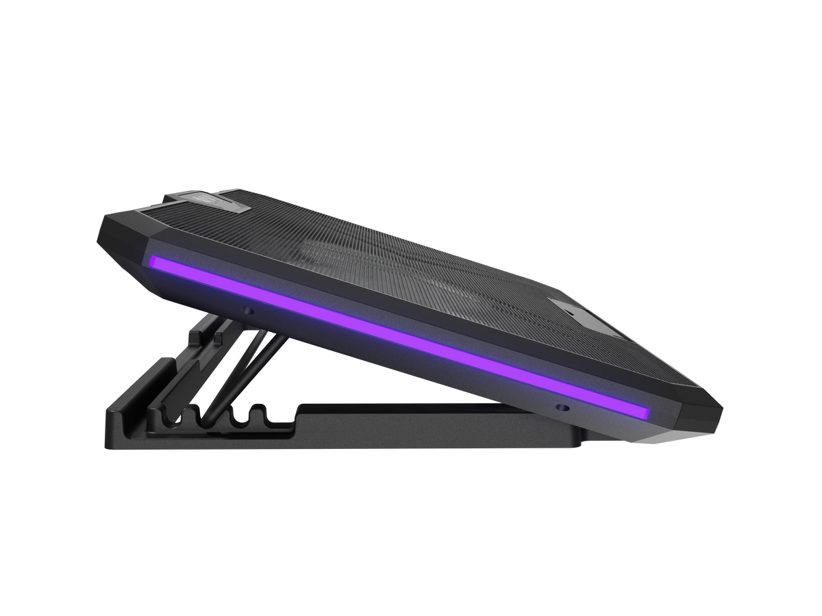 Fury Laptop Cooler Cooling Pad Fury Gunbai G3 Fans, RGB LED Light, 2 USB, 14.1-17.3"