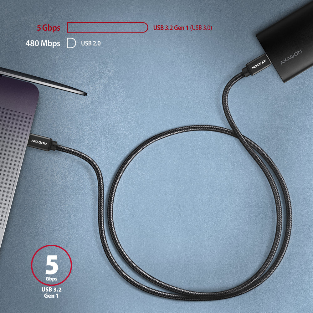 AXAGON | Data and charging USB 3.2 Gen1 cable, 3 m | BUCM3-CM30AB | USB Type C - USB Type C