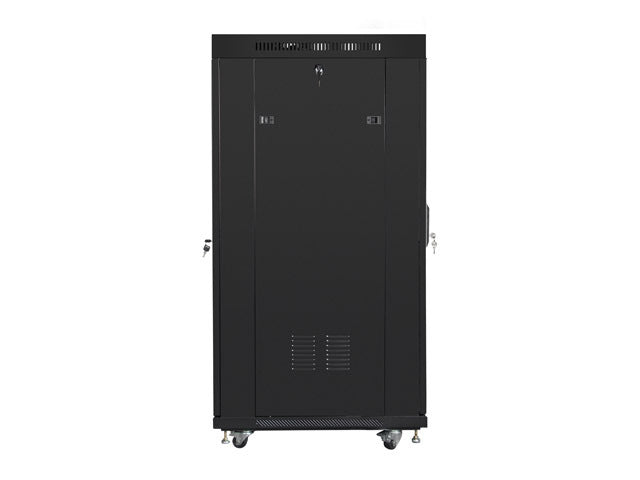 Lanberg | Rack cabinet 19" free-standing 27U/800x1000 (flat pack) with glass door, LCD | FF01-8027-12BL | Black