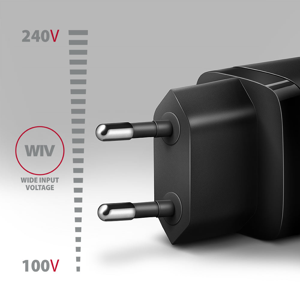 AXAGON Wallcharger 1x port USB-C, PD3.0/PPS/QC4+/AFC/FCP/Apple, 20W | ACU-PD20